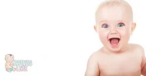 Baby smiling because he's farted