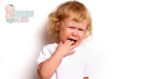 An overtired toddler that is having a tantrum